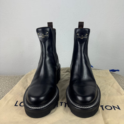 Louis Vuitton Beaubourg Leder Stiefel – Schwarz – Gr. 38,5