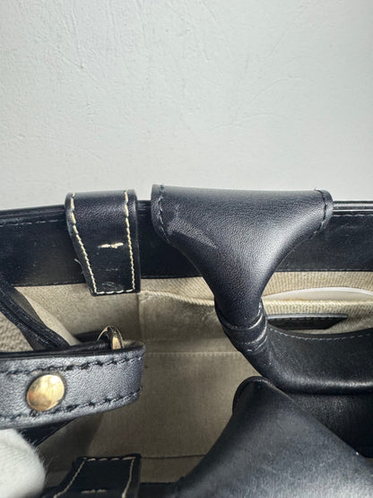 Chloé Woody Small Schultertasche Leder Schwarz