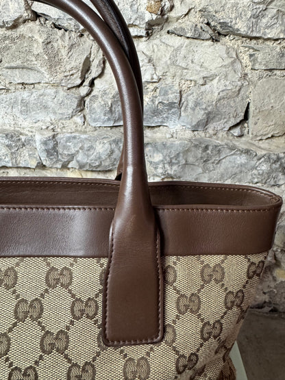 Gucci GG Canvas Tote Bag Beige