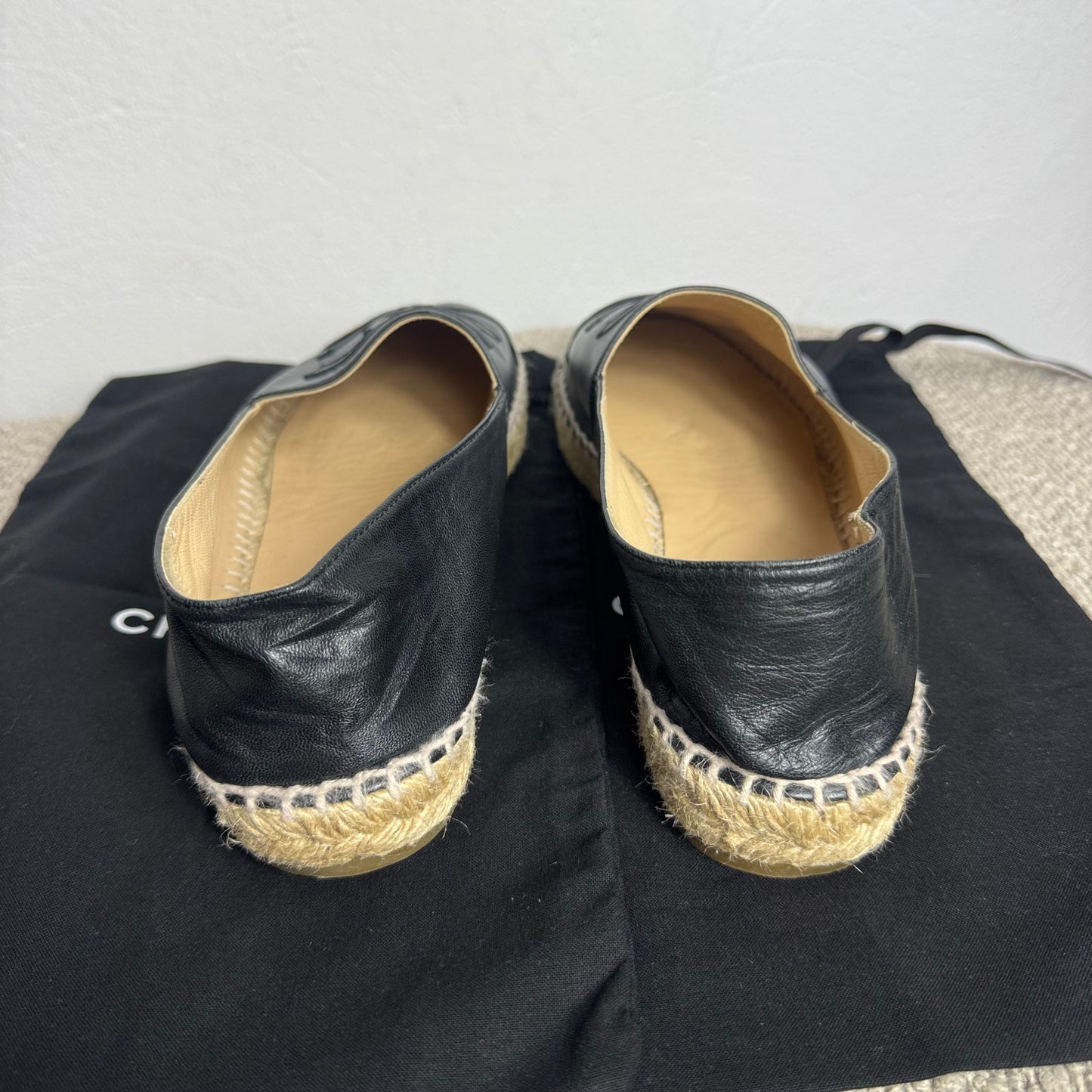 Chanel Espadrilles Schwarz Leder Gr. 40