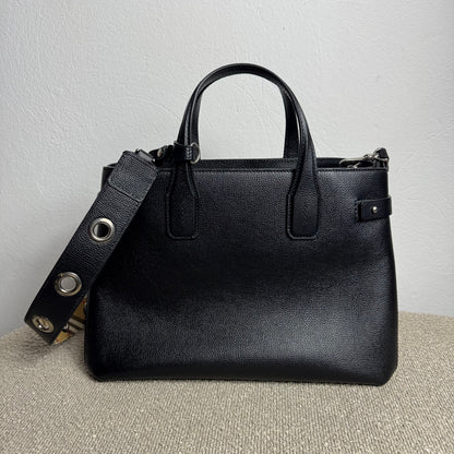 Burberry Banner Bag Grainy Calfskin Schwarz