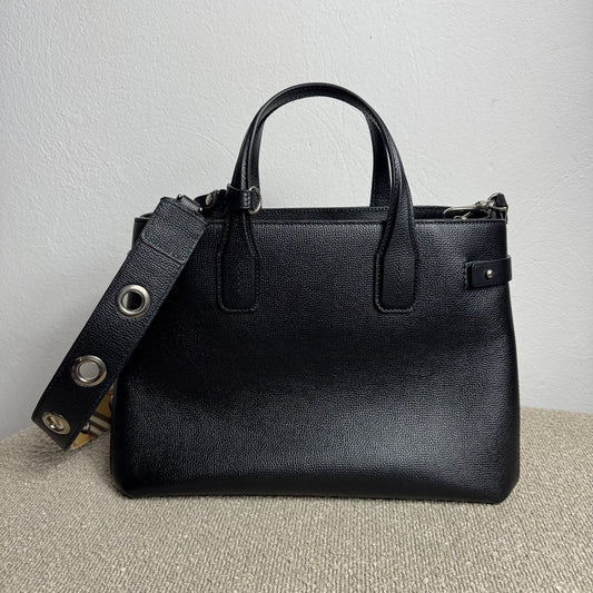 Burberry Banner Bag Grainy Calfskin Schwarz