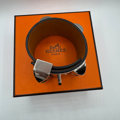 Hermès Collier de Chien (CDC) Armband – Schwarz / Silber