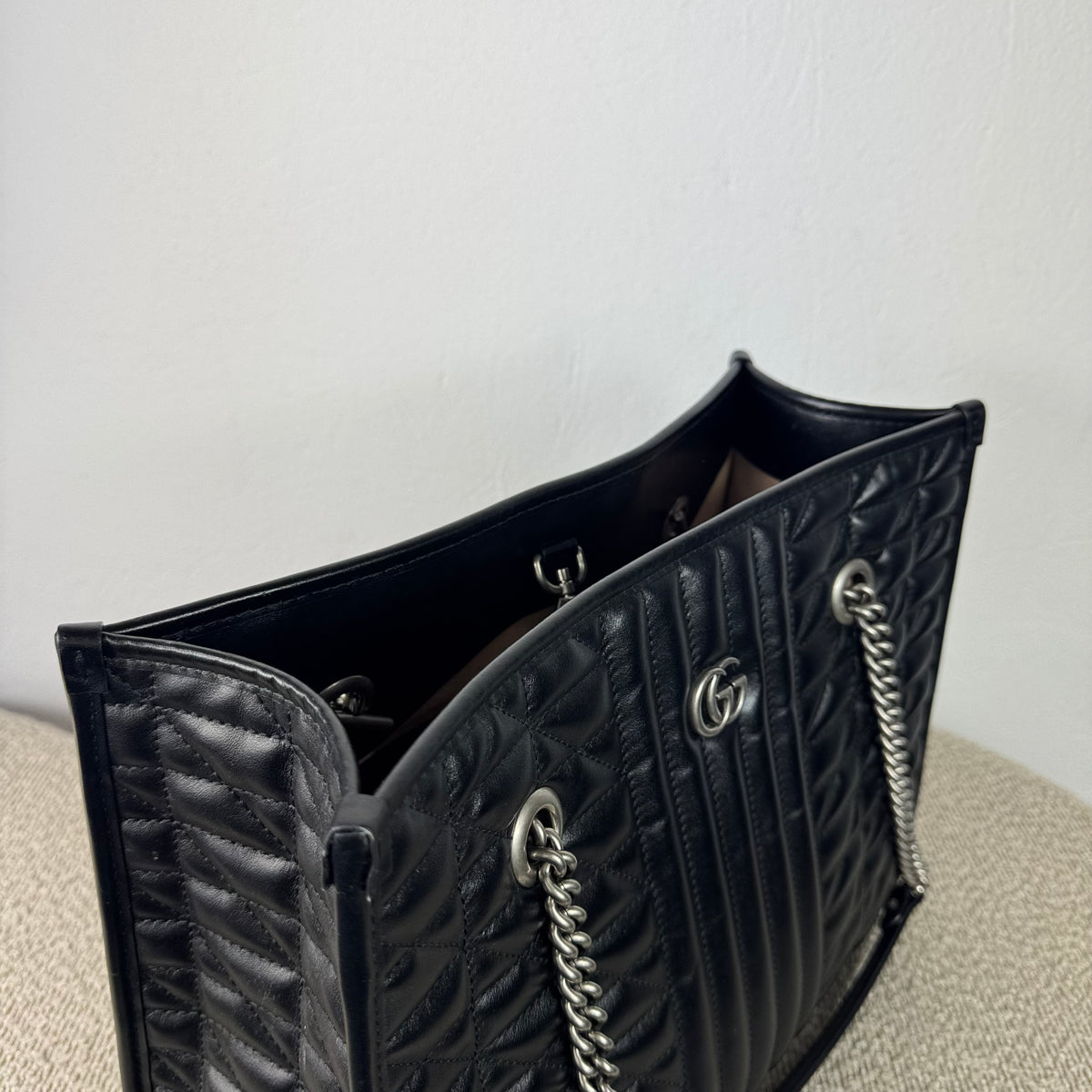 Gucci GG Marmont Matelassé Shopper – Schwarz