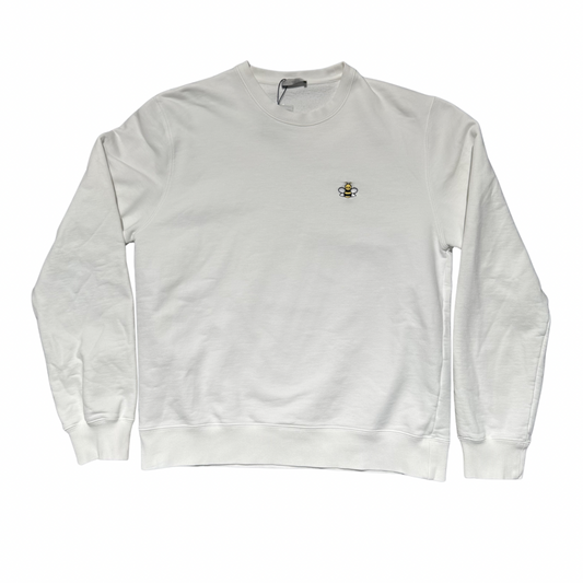 Dior x KAWS „Bee“ Sweatshirt (Crewneck) Weiß – Gr. XL