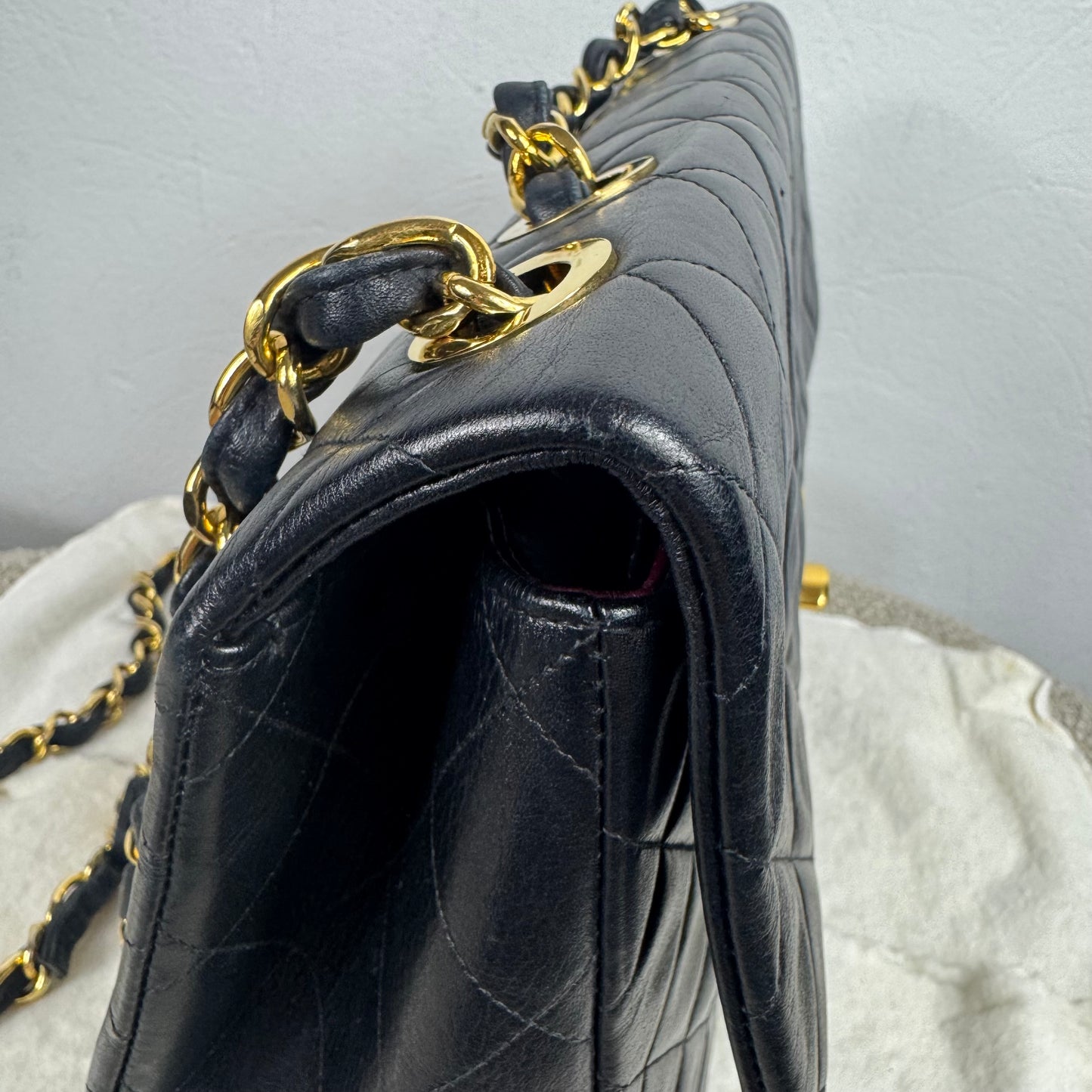 Chanel Single Flap Jumbo – Schwarz mit 24K vergoldeter Hardware