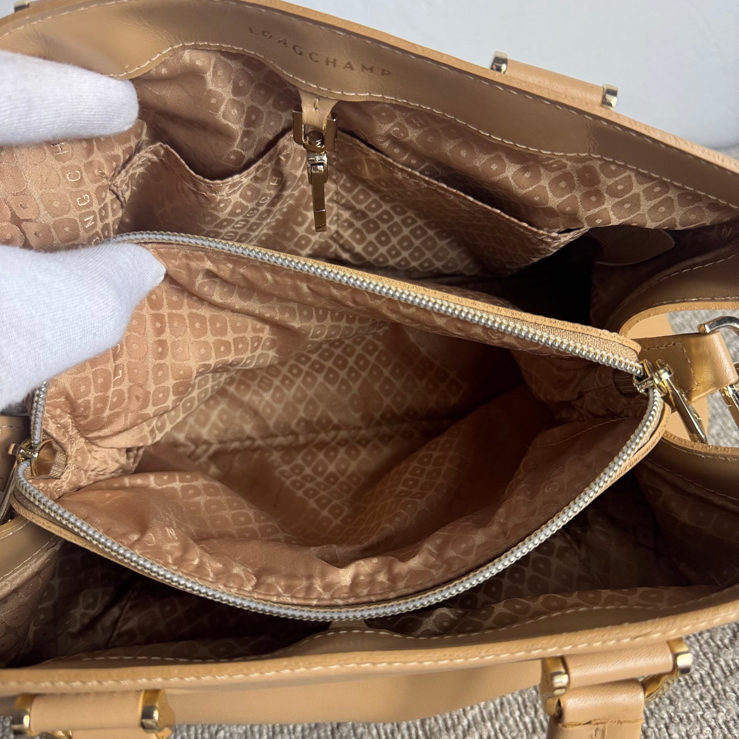 Longchamp Mailbox Tasche – Nude