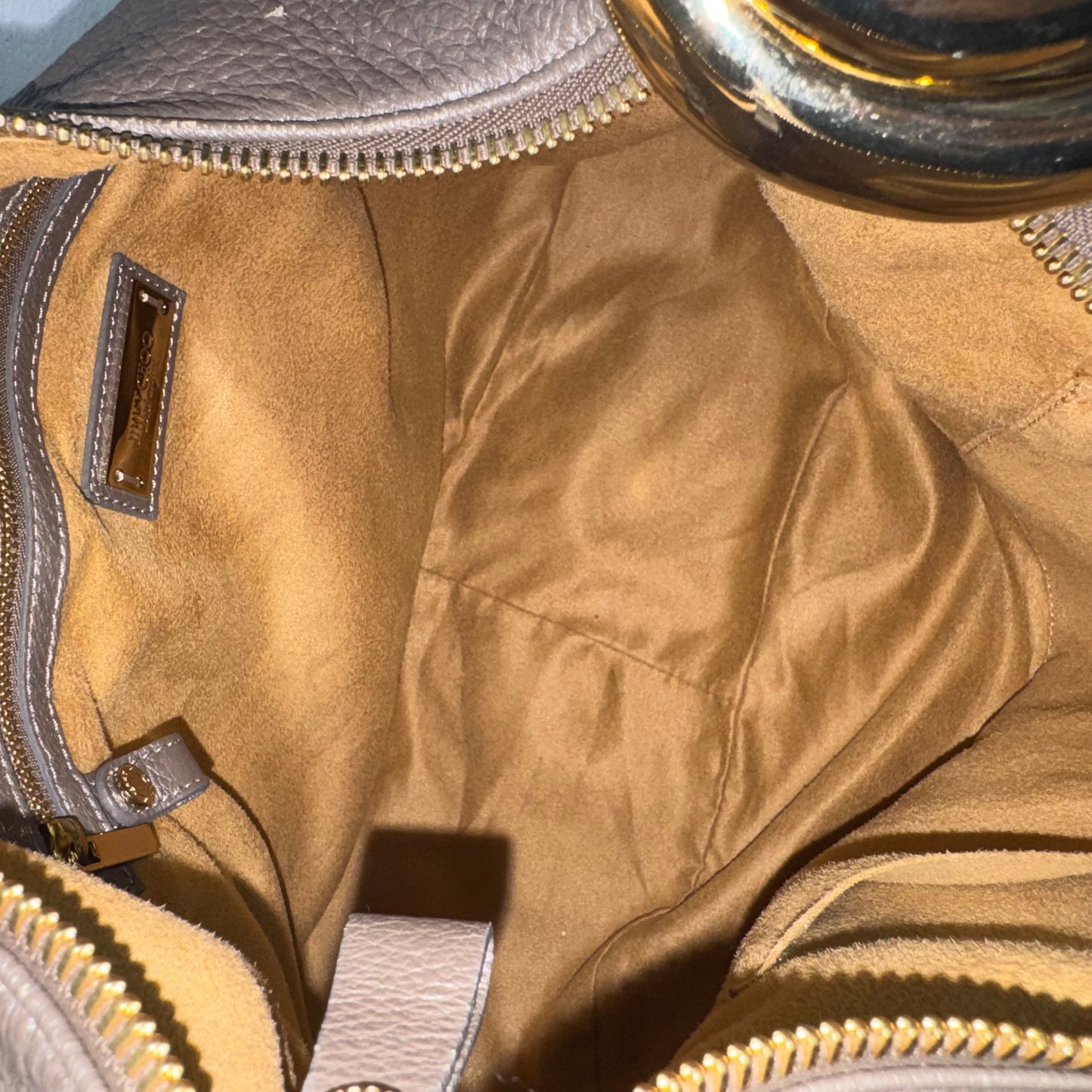 Jimmy Choo Leder Handtasche Taupe