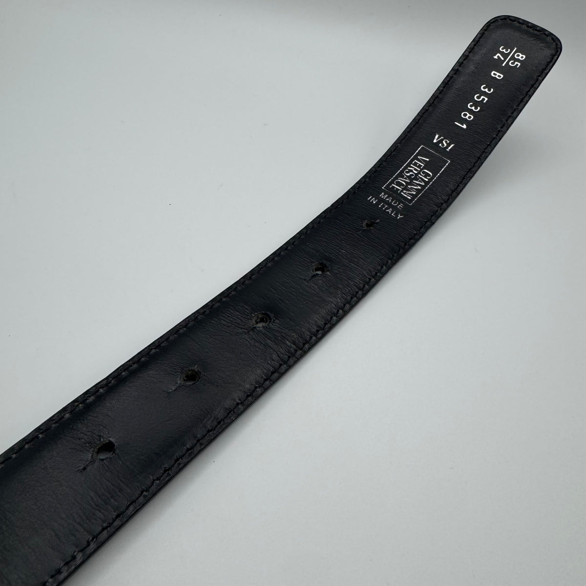 Gianni Versace Medusa Gürtel – Schwarzes Leder