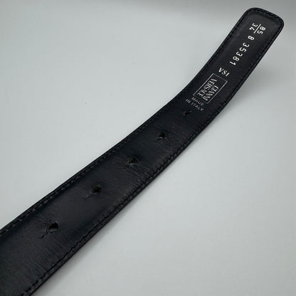 Gianni Versace Medusa Gürtel – Schwarzes Leder