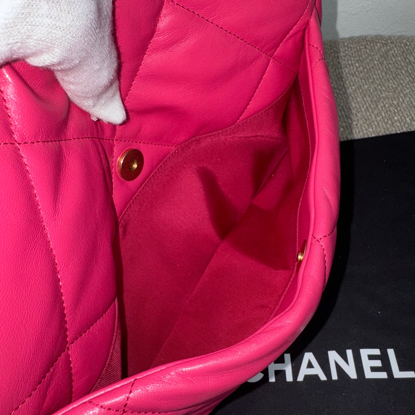 Chanel 19 Flap Bag Large Pink Lambskin Leather