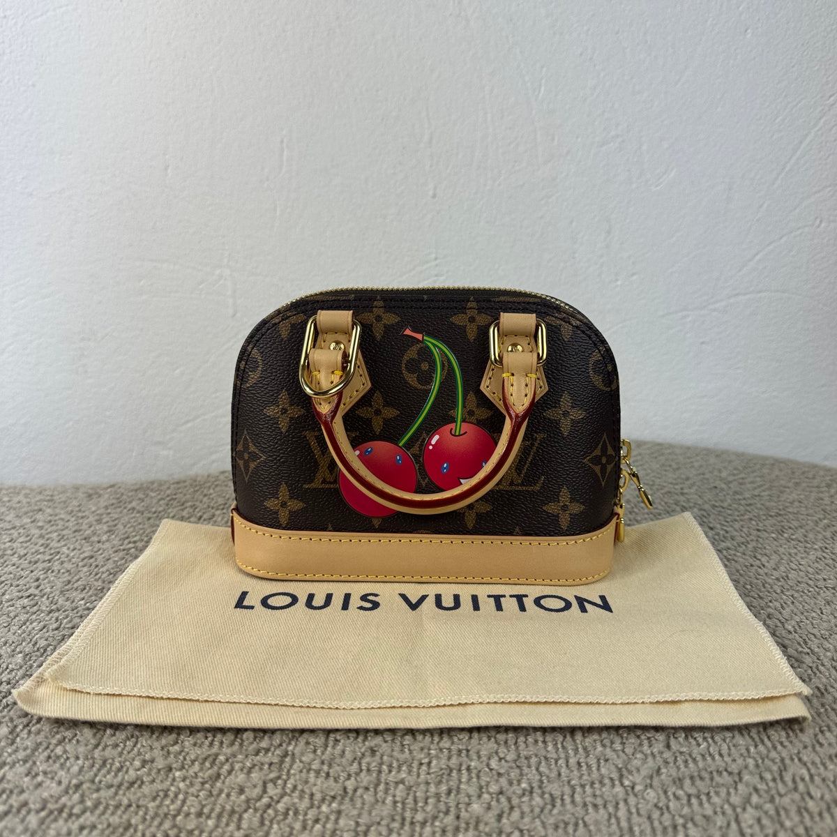 Louis Vuitton x Takashi Murakami Monogram Cerises Nano Alma