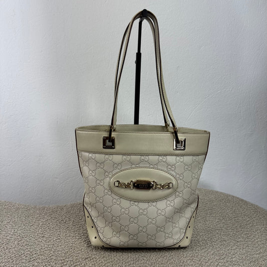 Gucci Mini Guccissima Punch Tote Bag – Weiß