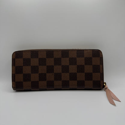 Louis Vuitton Zippy Wallet Damier Ebene Rose Ballerine