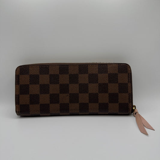 Louis Vuitton Zippy Wallet Damier Ebene Rose Ballerine