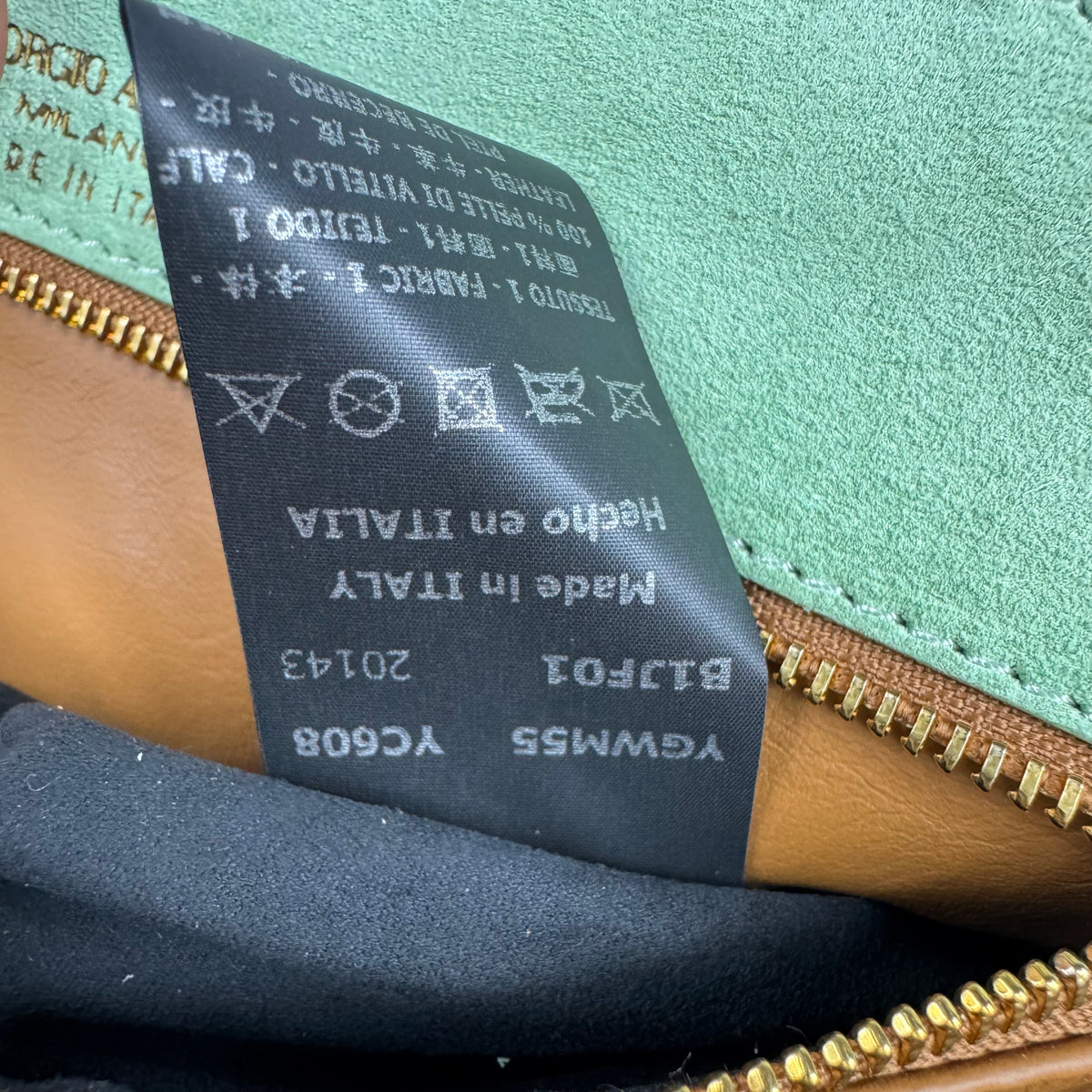 Giorgio Armani Suede Tote – Mint aus Veloursleder