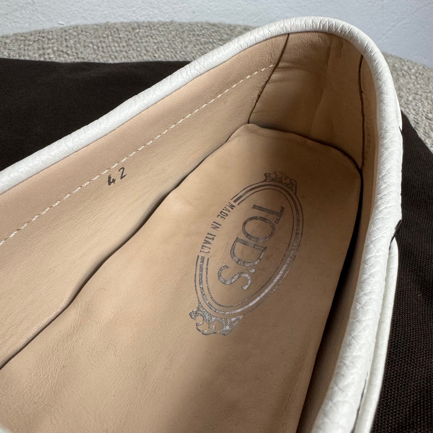 Tod's Gommino „Heaven“ Mokassins Weiß – Gr. 42