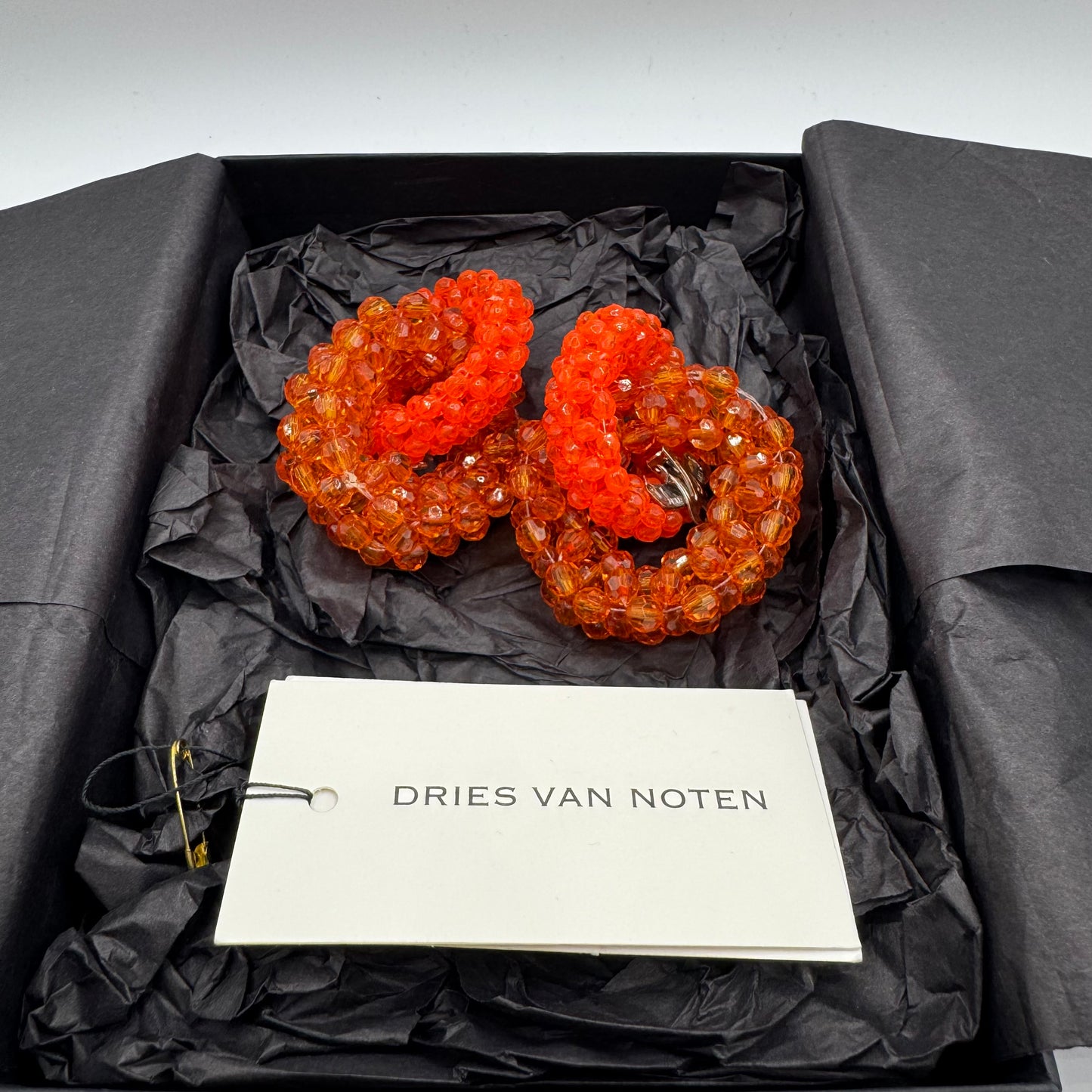 Dries Van Noten "Beaded Hoop/Link" Clip-On Ohrringe