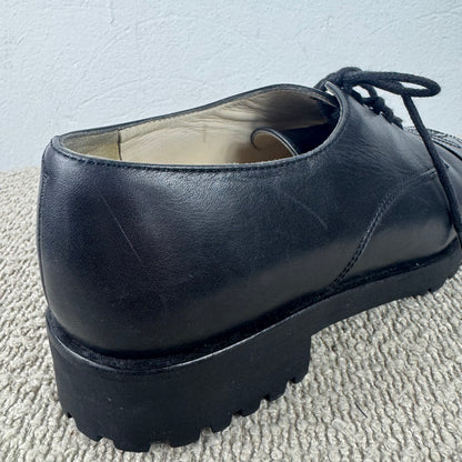 Chanel Cap-Toe Leder Schnürschuhe – Schwarz – Größe 37,5