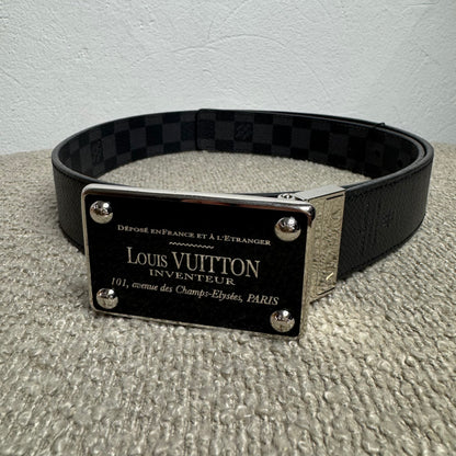 Louis Vuitton Gürtel Inventeur Damier Graphite Black/Grey