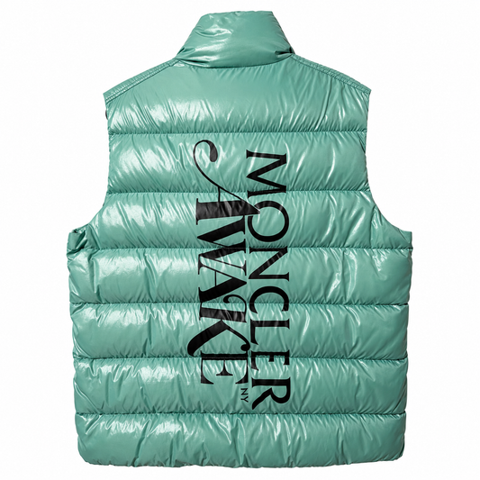 Moncler x Awake NY Daunenweste Türkis – Größe 4 (XL)