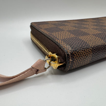 Louis Vuitton Zippy Wallet Damier Ebene Rose Ballerine