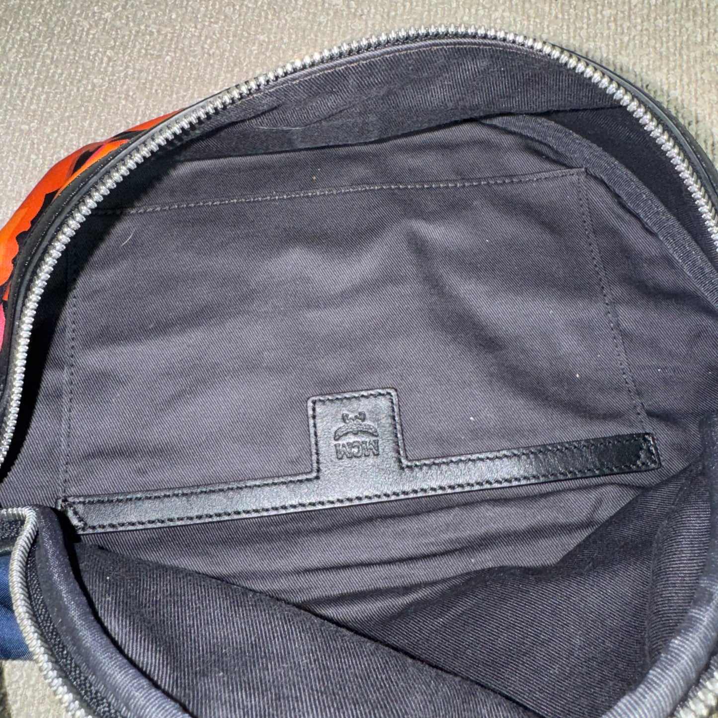 MCM Nylon Belt Bag Camouflage Orange