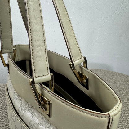 Gucci Mini Guccissima Punch Tote Bag – Weiß