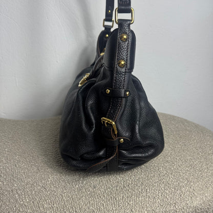 Louis Vuitton Mahina XS Noir Perforated Hobo Bag