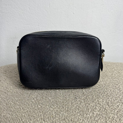 Jimmy Choo „Hali“ Grained Leather Camera Bag Schwarz