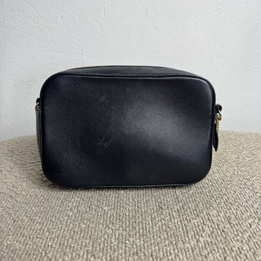 Jimmy Choo „Hali“ Grained Leather Camera Bag Schwarz