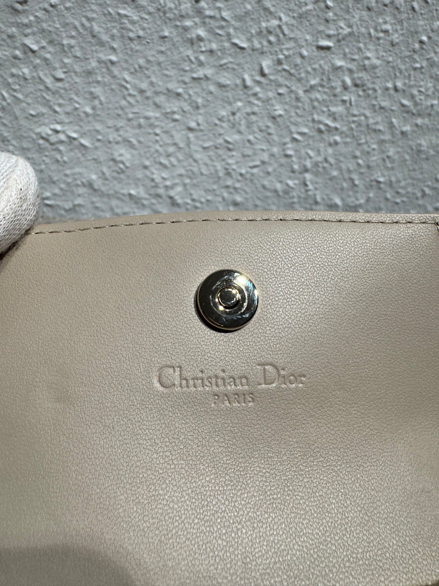 Christian Dior Lady Dior Lotus Geldbörse – Beige