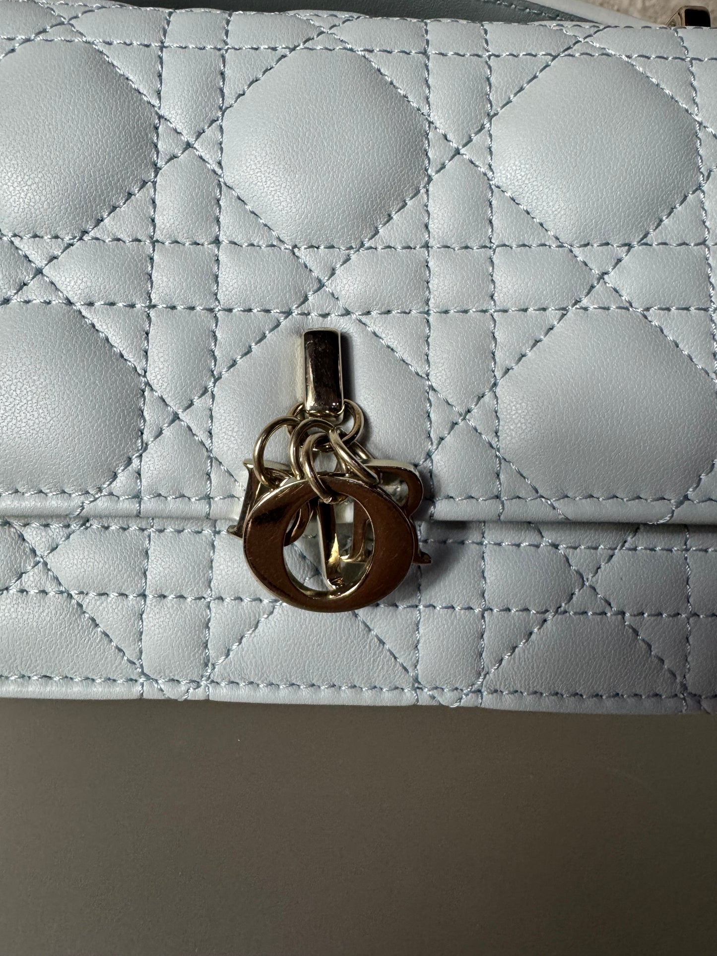 My Dior Minitasche Cannage Lammleder Hemdblau