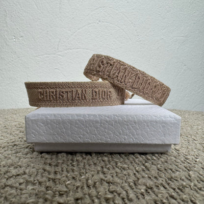 Dior Stoffarmbänder Set Beige – Full Set