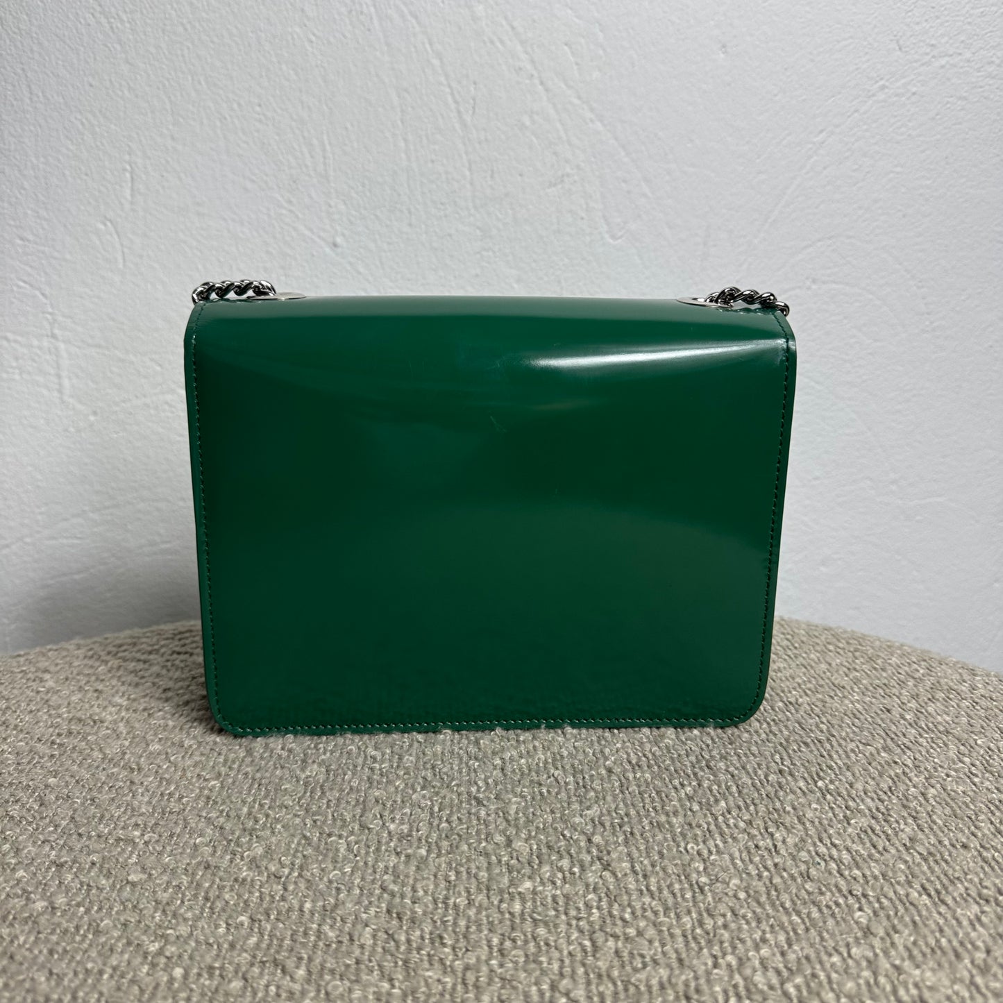 Gucci Green Small Patent Interlocking GG Crossbody Grün