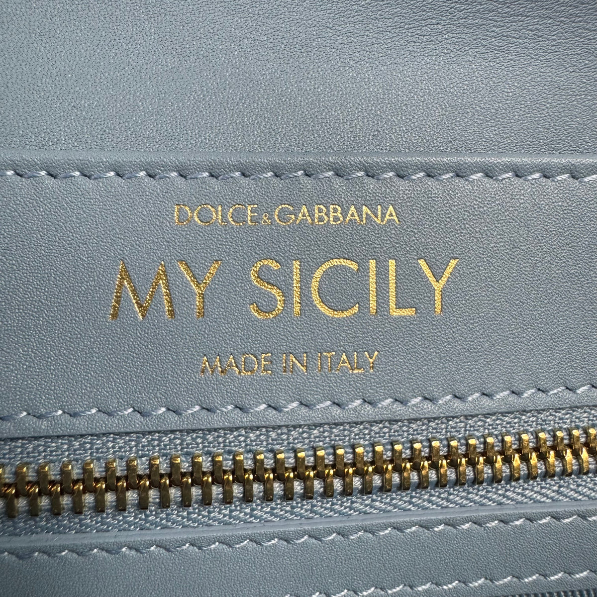 Dolce &amp; Gabbana My Sicily Medium Handtasche – Azurblau