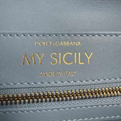 Dolce &amp; Gabbana My Sicily Medium Handtasche – Azurblau