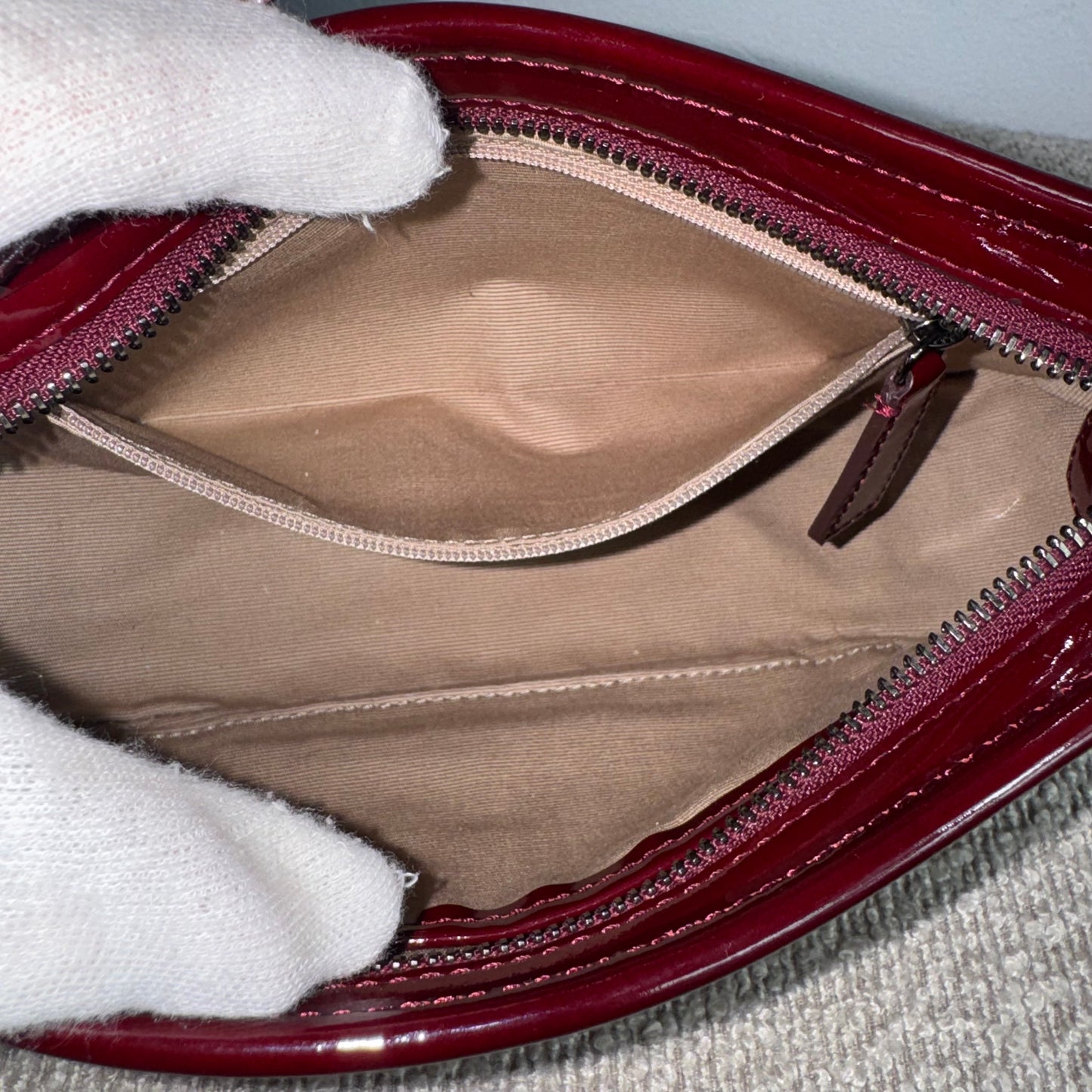 Burberry Nova Check Canvas Burgundy Leder Schultertasche
