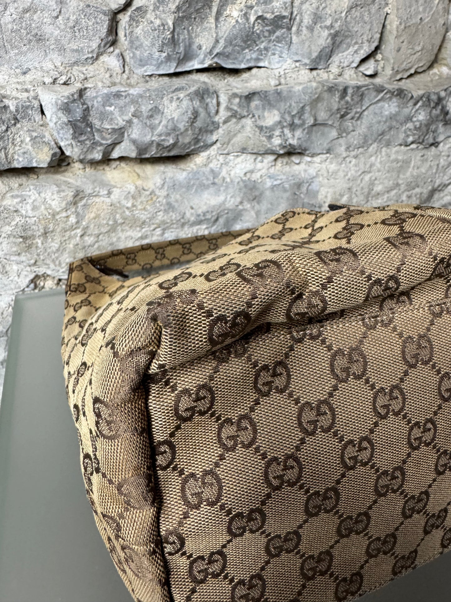 Gucci GG Canvas Hobo Bag 0013380 Beige