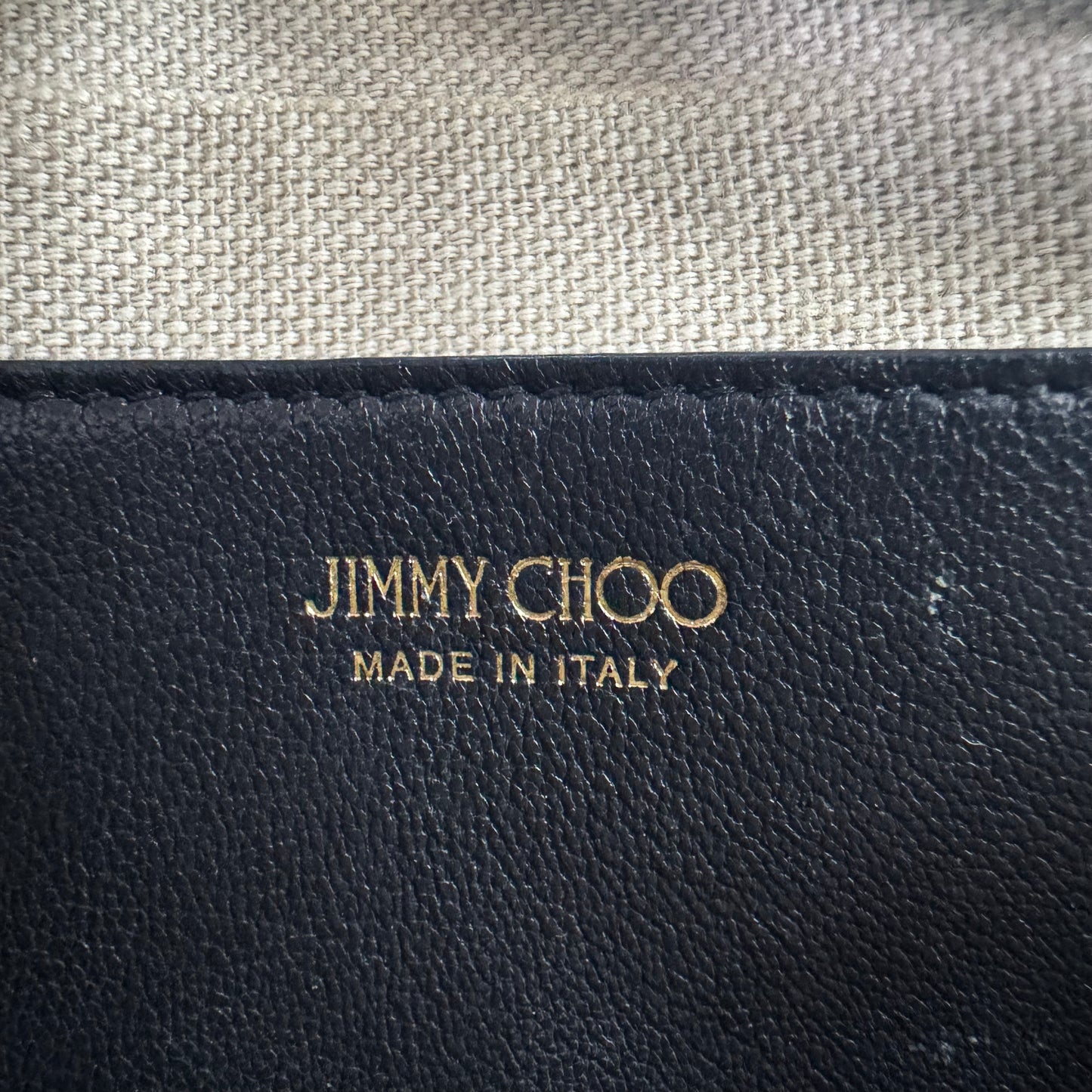Jimmy Choo „Hali“ Grained Leather Camera Bag Schwarz