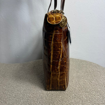 Vintage Fendi Tote Bag mit Krokodilprägung