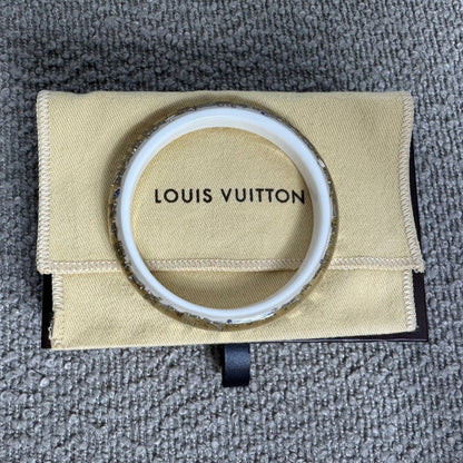 Louis Vuitton Resin Monogram Inclusion Armband – Weiß / Silber / Lila
