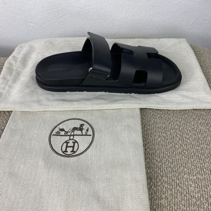 Hermès Chypre Sandalen Schwarz – Gr. 40