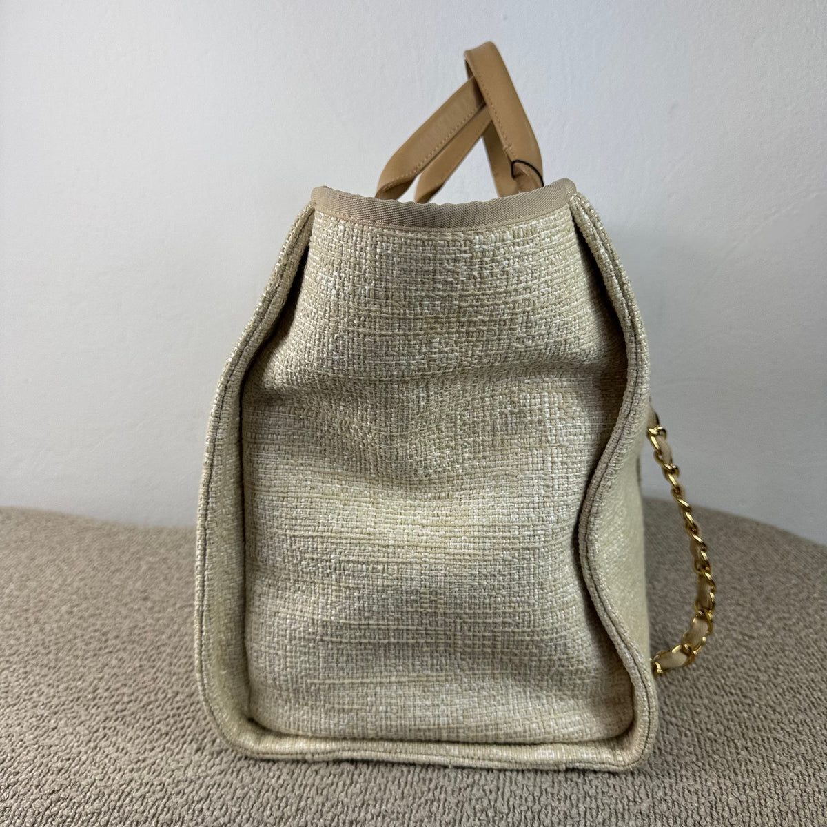 Chanel Deauville Tote Bag – Beige/Gold