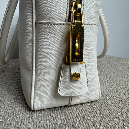 Prada Saffiano Lux Tote Bag weiß