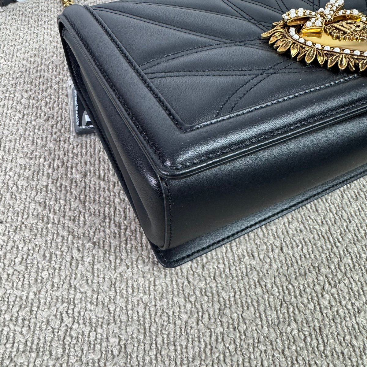 Dolce & Gabbana Devotion Flap Bag Medium – Schwarz
