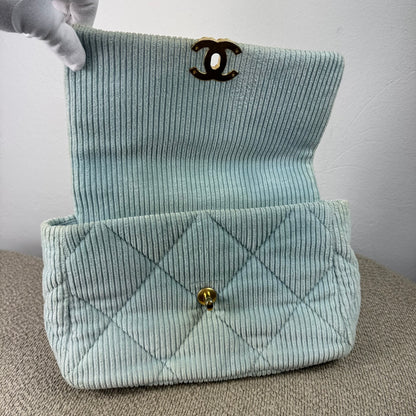 Chanel 19 Corduroy Flap Bag – Light Blue