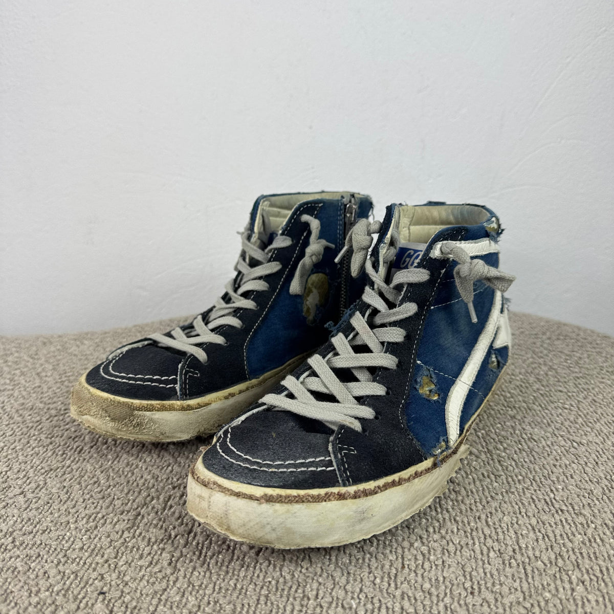 Golden Goose High-Top Sneaker – Blau/Schwarz – Größe 38