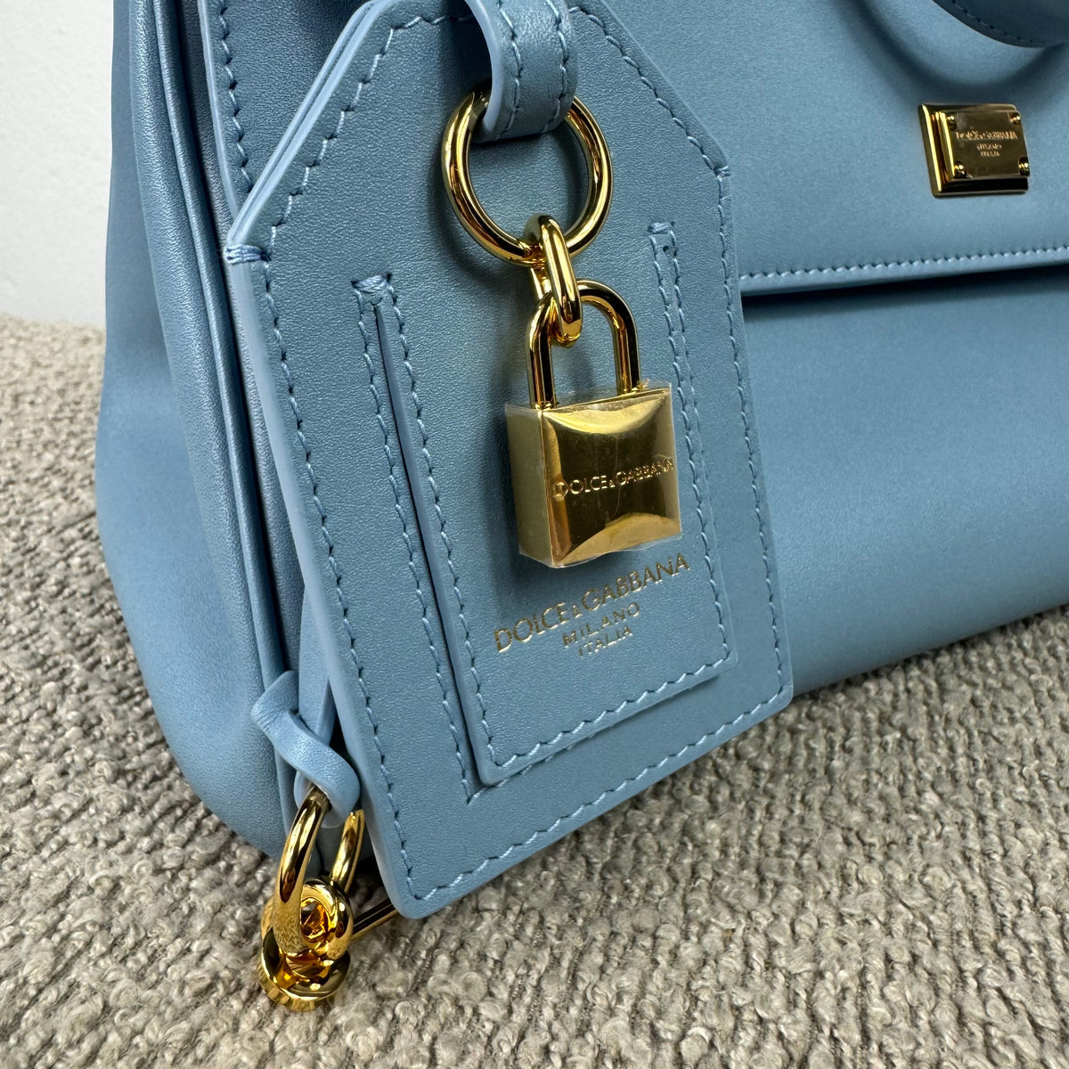 Dolce &amp; Gabbana My Sicily Medium Handtasche – Azurblau
