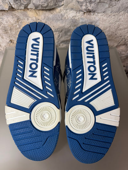 Louis Vuitton Monogram Denim Sneaker Weiß/Blau – Größe 41,5